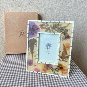 Pressed Flowers Butterflies Picture Frame Cottagecore Country Romantic Decor New